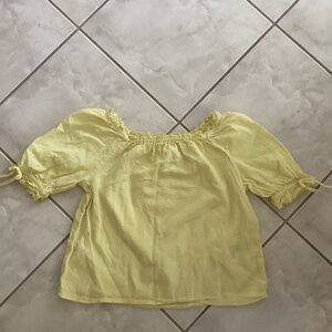 H&M yellow cotton blouse for girls